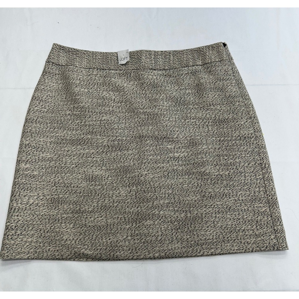 LOFT Product Mini Skirt Women Size 10 Black White NWT Textured A-Line